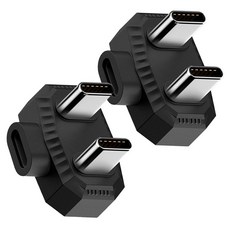 Coms USB C to C 型 180度彎頭轉接頭, 2個, CP204