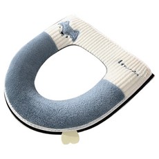 블럭마트 욕실 변기손잡이부착 따뜻한 변기시트, 블루여우, 1개