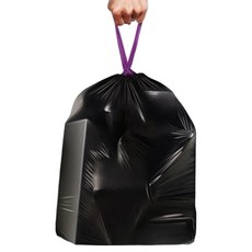 Oreum Days 防撕裂加厚束口垃圾袋 黑色 45 x 50 cm 60入, 1個, 10L