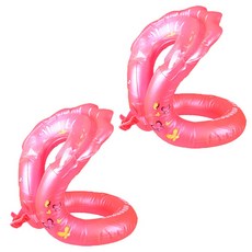 LEADER X 全新升級3氣囊加厚戲水泳圈 S, 粉色, 2個