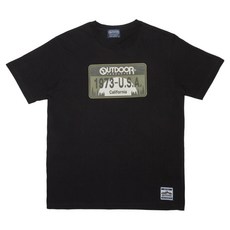 OUTDOOR PRODUCTS 銘牌印花T恤 ODC523VEBKM, 黑色