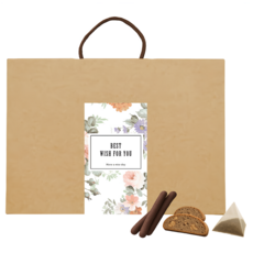 順便幸福 午茶禮盒, 可可起司棒 + 伯爵義式脆餅 + 清韻金萱烏龍茶6包, 1組