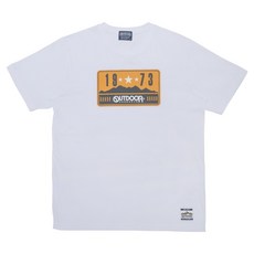 OUTDOOR PRODUCTS 銘牌印花T恤 ODC523VEWTM, 白色