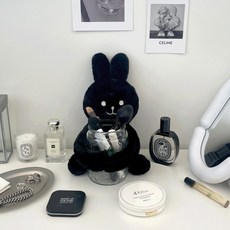 擁抱兔子衛生紙盒, 黑色, 1個