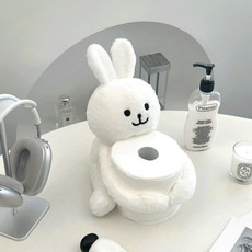 DEMIMOOD Hug Rabbit 捲筒衛生紙盒, 白色, 1個