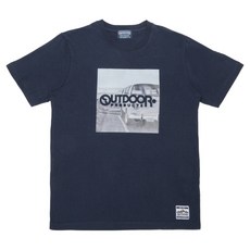 OUTDOOR PRODUCTS 巴士印刷T恤 ODC523SENYM, 深藍色