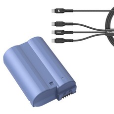 스몰리그 니콘 EN-EL15c USB-C 카메라배터리 + 파워케이블 세트, 1세트, 4332B(카메라배터리), 5079(파워케이블)
