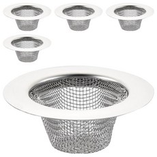 FANCY LIFE 不鏽鋼水槽過濾網 L(11.3 x 3.7cm), 5個, 銀色