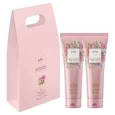 plu 粉紅花香身體磨砂膏禮盒組, 1套