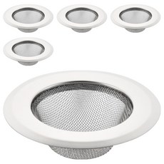 FANCY LIFE 不鏽鋼水槽過濾網 XS(5.3 x 2cm), 5個, 銀色