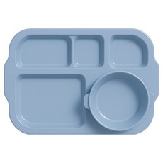 On the Kitchen 幼兒用韓國製美耐皿餐盤組, 1套, 煙燻藍, 餐盤 + 碗