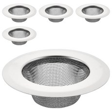 FANCY LIFE 不鏽鋼水槽過濾網 S(7 x 2.5cm), 5個, 銀色