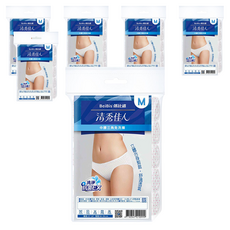 BeiBis 蓓比適 清秀佳人 女性中腰三角免洗內褲5件組 6組, 白色點點款