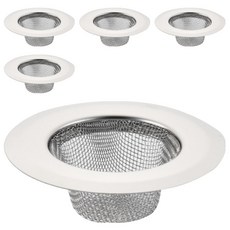 FANCY LIFE 不鏽鋼水槽過濾網 M(9 x 3cm), 5個, 銀色