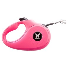 Martin Sellier 馬汀 單色反光伸縮牽繩 M, 粉紅色, 1個