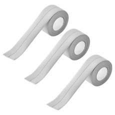 블럭마트 욕실 주방 곰팡이방지 테이프 그레이 3.2m x 3.8cm, 3개