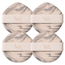 브이앤에이뷰티 Beauty 롱 웨어 쿠션 파운데이션 퍼프, 4개, 베이지