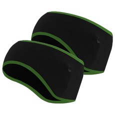 퍼스트피트 스포츠 귀마개 버튼, 블랙 + 그린, 2개