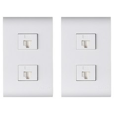 nano Odyssey 簡約 8P+8P 網路嵌入式模組 白色, 2個