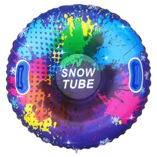 Dimes 露營雪地充氣雪圈 藍色圓點, 1個