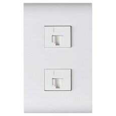 nano Odyssey 簡約 8P+8P 網路嵌入式模組 白色, 1個