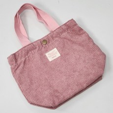 Kiddly 燈芯絨粉彩啪扣托特包