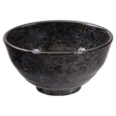 TOKYO DESIGN STUDIO 陶製餐碗 12cm, 1個, 岩紋黑