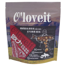 O'loveit 歐力 全齡犬 挪威鮭魚凍乾粒 皮毛健康, 鮭魚, 1個, 300g