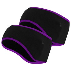 FIRST FIT 運動耳罩 鈕扣, 2個, 黑色 + 紫色