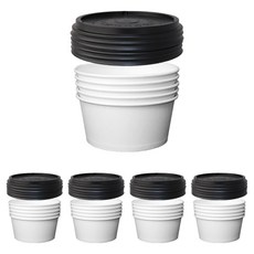 Bloom at home 素色紙質拉麵碗 + 黑色蓋子 520號, 1入, 25個