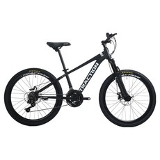 에이유테크 트랙션 시마노21단 24인치 알루미늄 성인 입문용 가성비 MTB 로드 자전거 M724, 블랙 + 화이트, 1개, 158cm