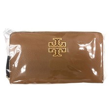 TORY BURCH 雙T-LOGO皮革拉鍊長夾 S10141004