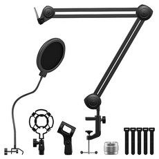 MIGHTY KING 全金屬桌上型電容式懸臂麥克風架 蛇管全配組合包 GMS03, 1個