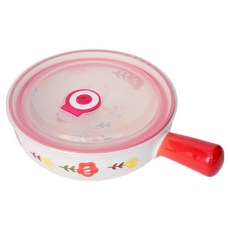 inbloom 春季陶瓷手柄碗 + 蓋子套組, 1套, 紅色