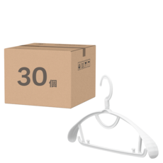 BANGJIASHI 半圓衣架 防滑款, 白色, 30支