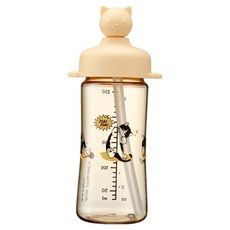 Joai 貓咪矽膠頂蓋吸管杯, 1套, 芒果