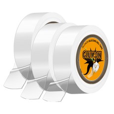 글루몬 자국없는 초강력 실리콘 클리어 겔 나노 양면 테이프 30mm x 2m, 3개