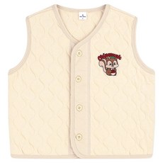 뉴키즈온 밀크베이비 유아용 소풍가는 아기다람쥐 버터베어 퀼팅 조끼