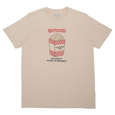 OUTDOOR 爆米花印花T恤 ODC523BEBEXL, 杏色