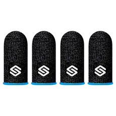 SPACE SHIELD 智慧型手機 手機 遊戲 觸控 指套 手套 指套套 S 4入, 黑色, 1個