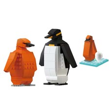 Silverback 可動擬真積木套組, 1套, 國王企鵝親子