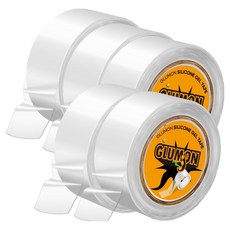 Gluemon 無痕超強力矽膠透明凝膠奈米雙面膠帶 30mm x 3m, 5個