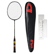 apacs Infinity X-O 選手用羽球拍 黑金銀 + 已穿線 + 球拍套隨機出貨 + 握把布組合, 1套, APSR1049