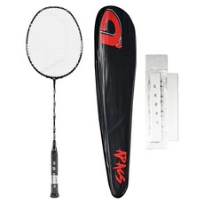 apacs New Powerston 330選手用羽毛球拍 黑色+線組+球拍袋 隨機出貨+握把組, 1套, APSR1010