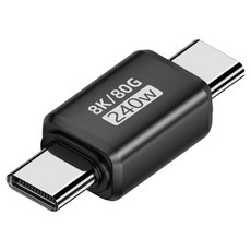 Ytek USB4 v2.0 C타입 240W 80Gbps 8K 영상 지원 일자 M M 젠더 블랙, 1개, YT-CG4N-01 1개, YT-CG4N-01