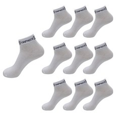 CAPACCI 三線運動薄款短筒襪, 白色, 10個