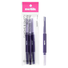 nelik 雙面雙刃修眉刀, 3個, 紫羅蘭色