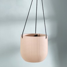 리즈라이프 공중 걸이화분 바닥구멍없음, 브라운, 1개