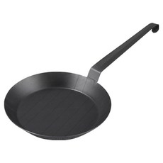 KEEP 카본스틸 스테이크 캠핑 프라이팬 23.5cm 소형, 블랙, 1개