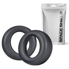 SPACE SHIELD Sony PlayStation PS5 PULSE Elite 相容耳墊 耳機耳罩 耳墊罩 左右一組, 1套, 黑色, 單一商品